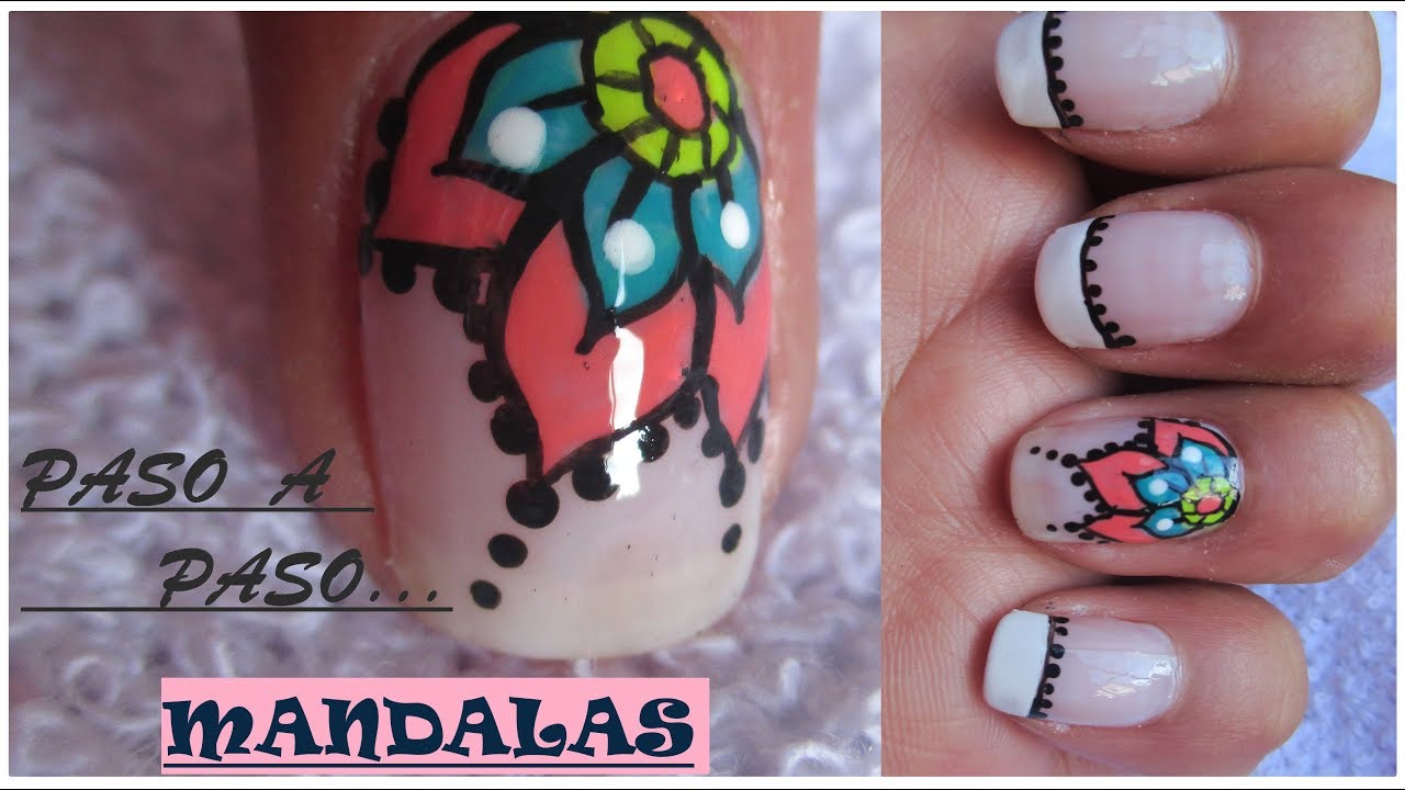 PASO A PASO. COMO HACER MANDALAS PARA MANICURE,