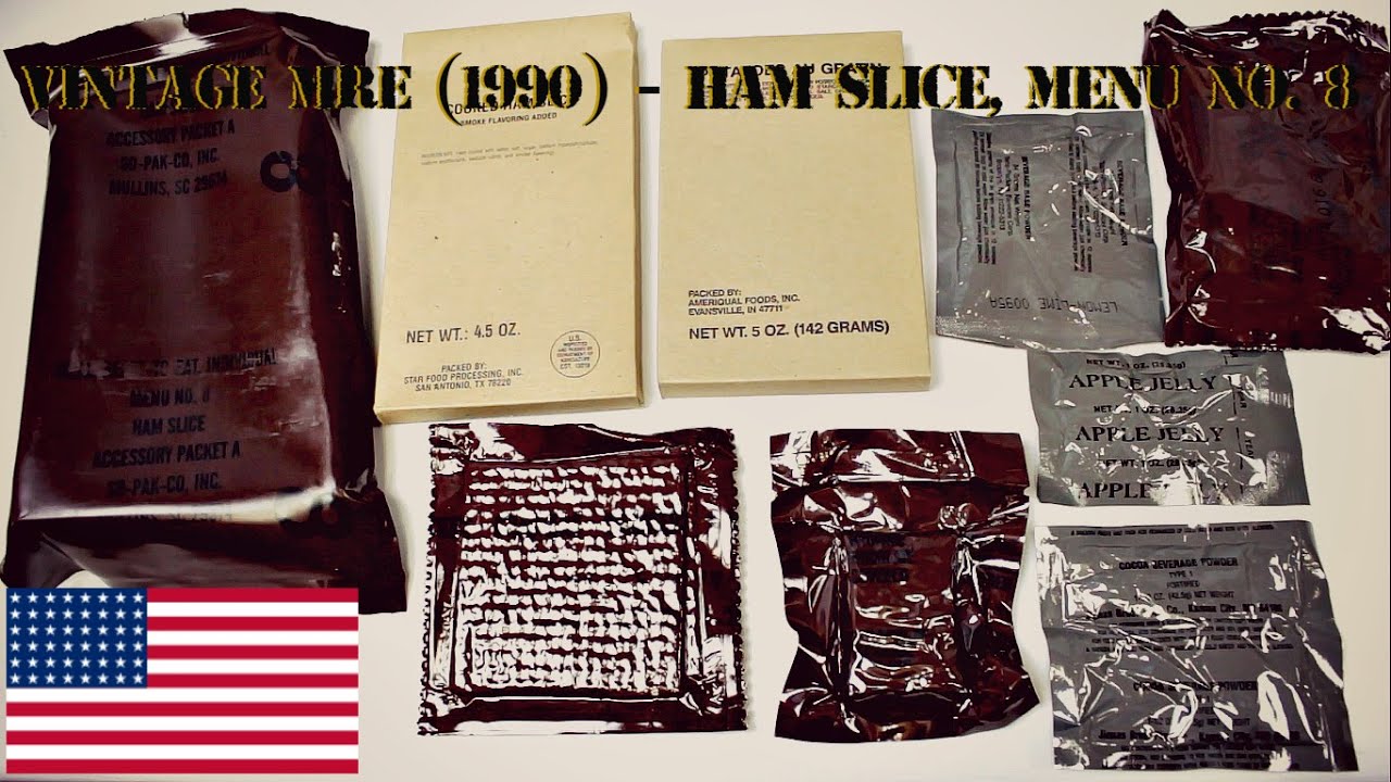 (ASMR) | HAM SLICE, 1990'S MRE - MENU NO. 8 - HD 1080P