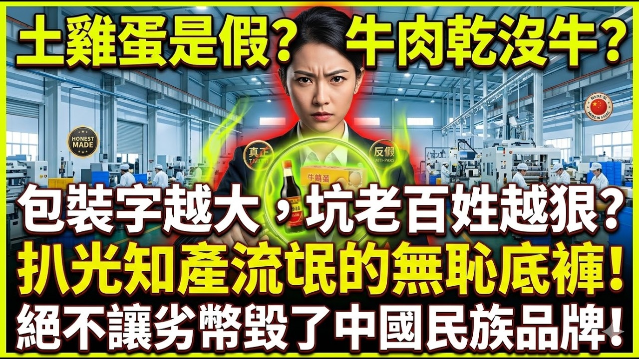 買土雞蛋被騙？牛肉乾不是牛？拆穿「知產流氓」底褲！看中國大市場如何出手保衛民族品牌！