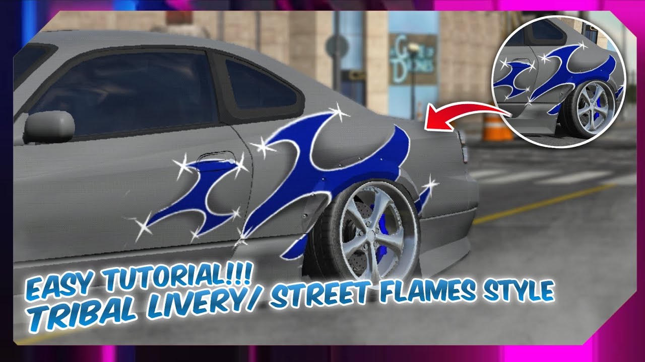 How To Make Tribal Livery/StreetFlame Design Tutorial Car Parking Multiplayer