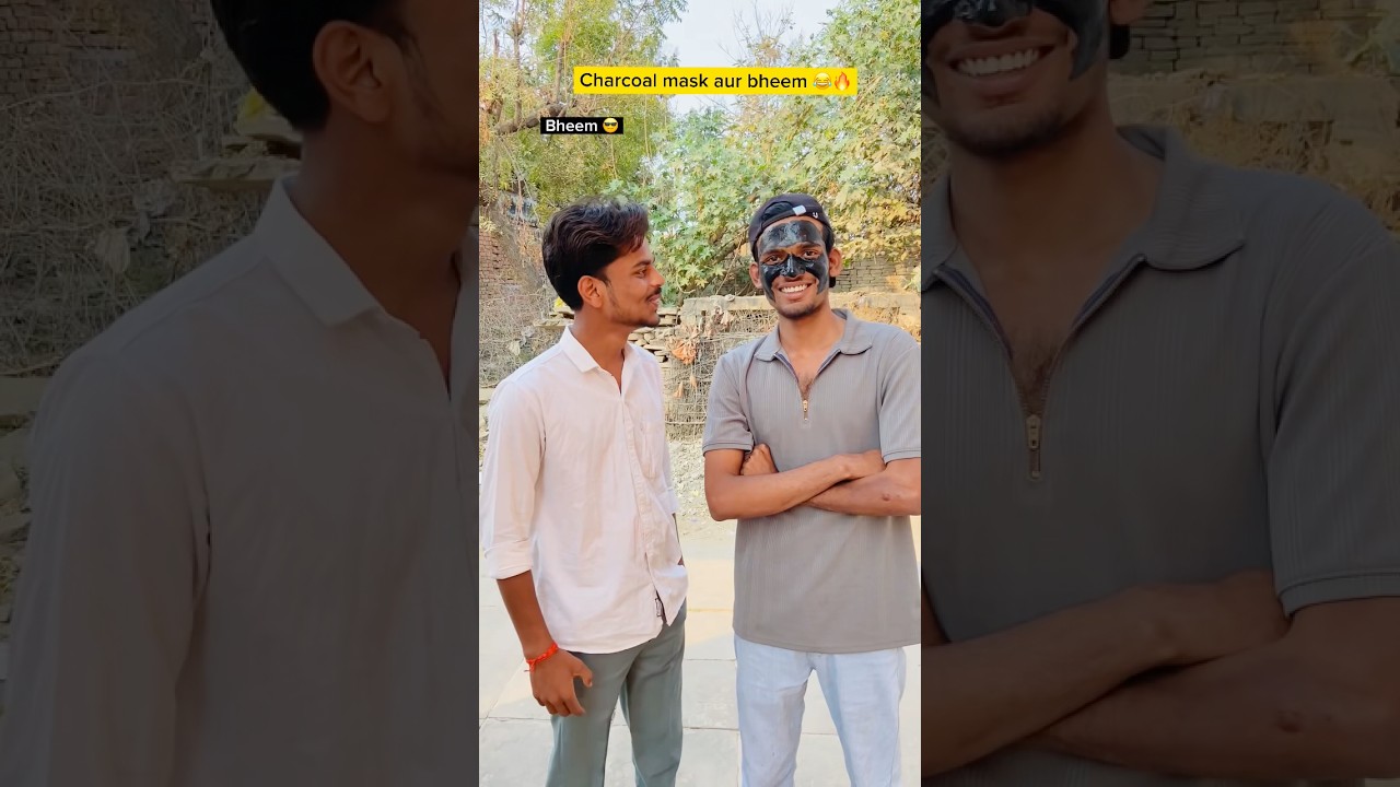 Charcoal mask aur Bheem😂🔥|indian family😅|| #shorts #indian #funny #relatable #chotabhai #comedy