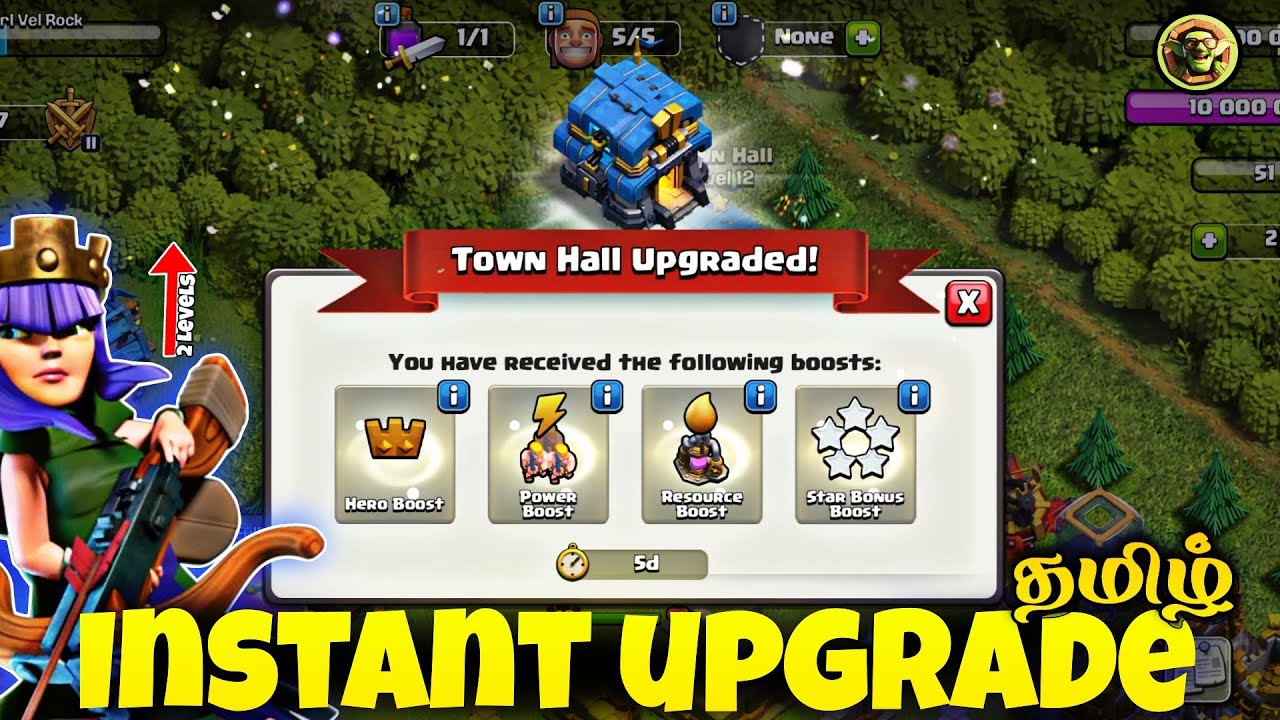Th12 Instant Unlock|Some Buildings & Heroes Instant Upgrade - Clash Of Clans tamil