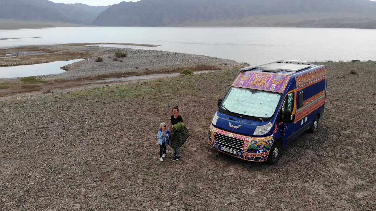 Kazakhstan, world trip with a child in a self-converted van