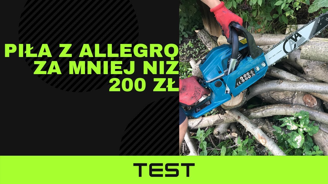 PIŁA SPALINOWA CATA C2 Z ALLEGRO PILARKA SPALINOWA PIŁA MECHANICZNA ŁAŃCUCHOWA 2T 65ccm TEST PIŁY