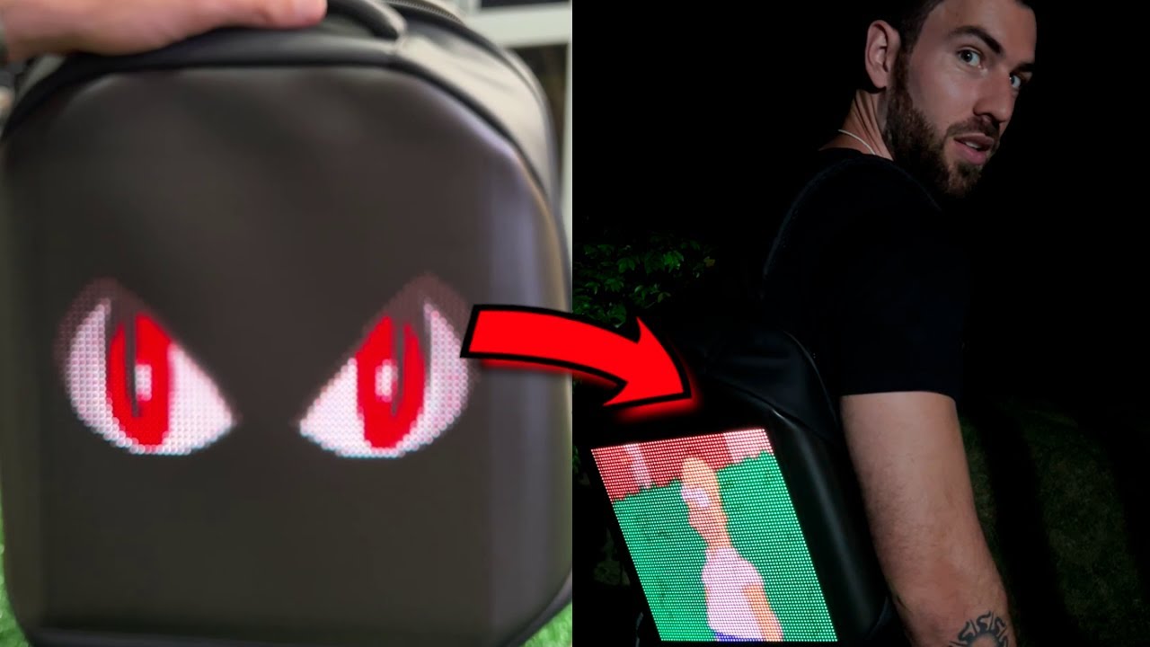 ¡Esta mochila LED con PANTALLA incorporada está protegida contra gotas! 🤯