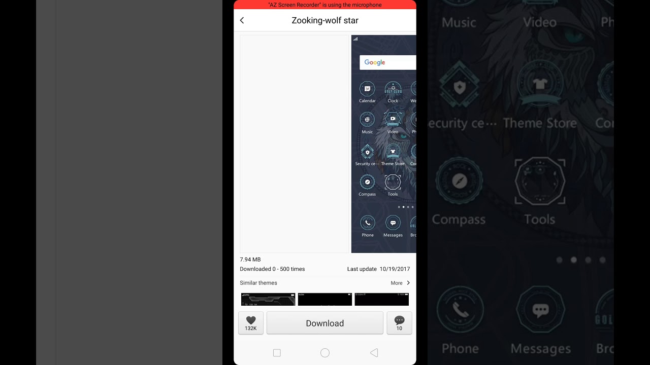 How to set the default theme in oppo F5 YOUTH