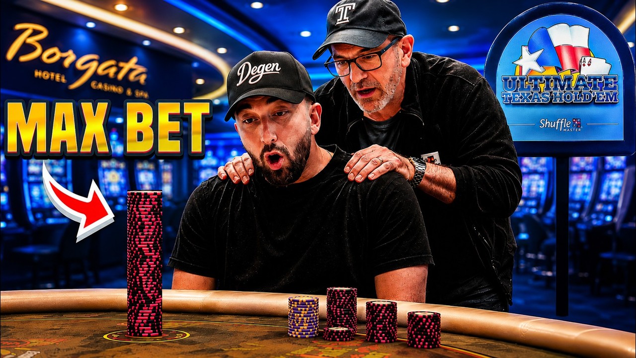 БЕЗУМНЫЕ МАКСИМАЛЬНЫЕ СТАВКИ В ULTIMATE TEXAS HOLD'EM! (ОБЯЗАТЕЛЬНО К ПРОСМОТРУ)