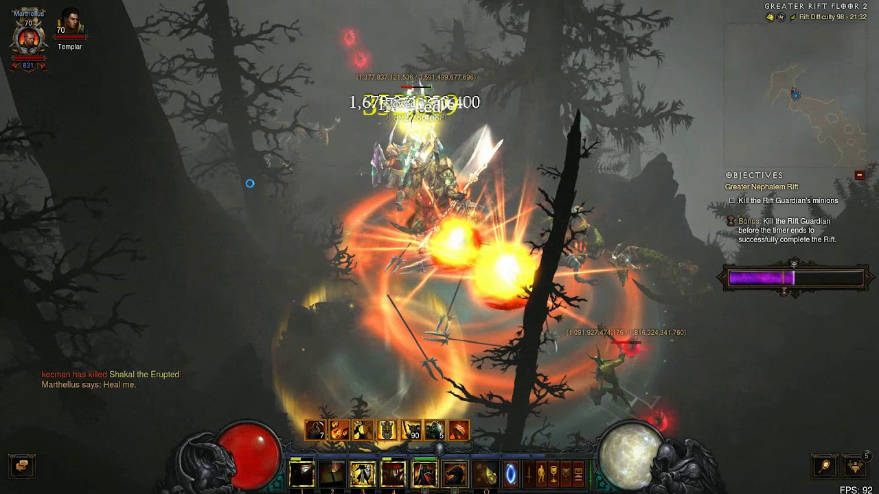 Diablo 3 Season 16 Crusader GR 98 Thorns of the Invoker set