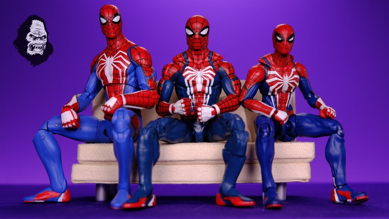 Who made the Best PS4 Advance Suit Spider-Man ??? (Marvel Legends VS Marvel Select Vs S.H Figuarts)