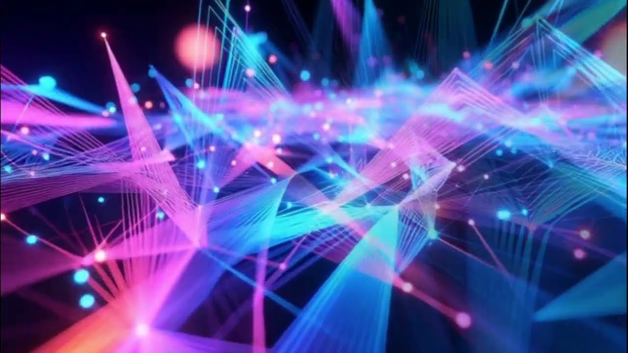 Infinite Neon Triangle Tunnel Loop – Relaxing Blue Purple Background Screensaver | 4K Ultra HD