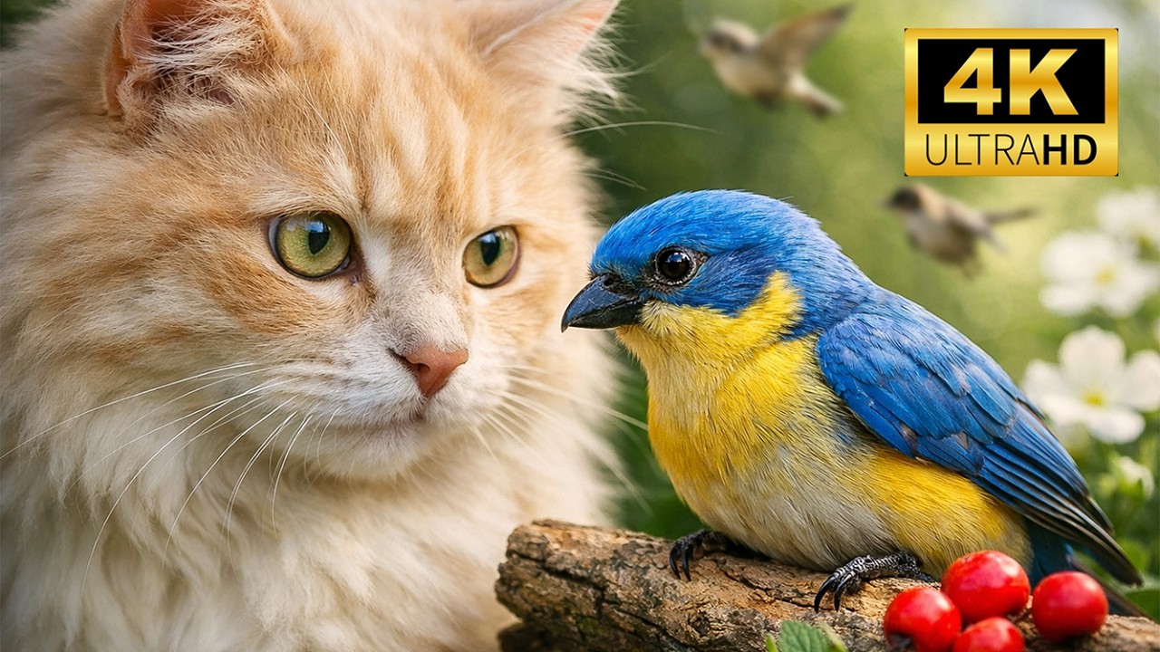 🔥 Cat vs Bird… What Happens Next? 🐦😼 | Ultimate Cat TV 4K