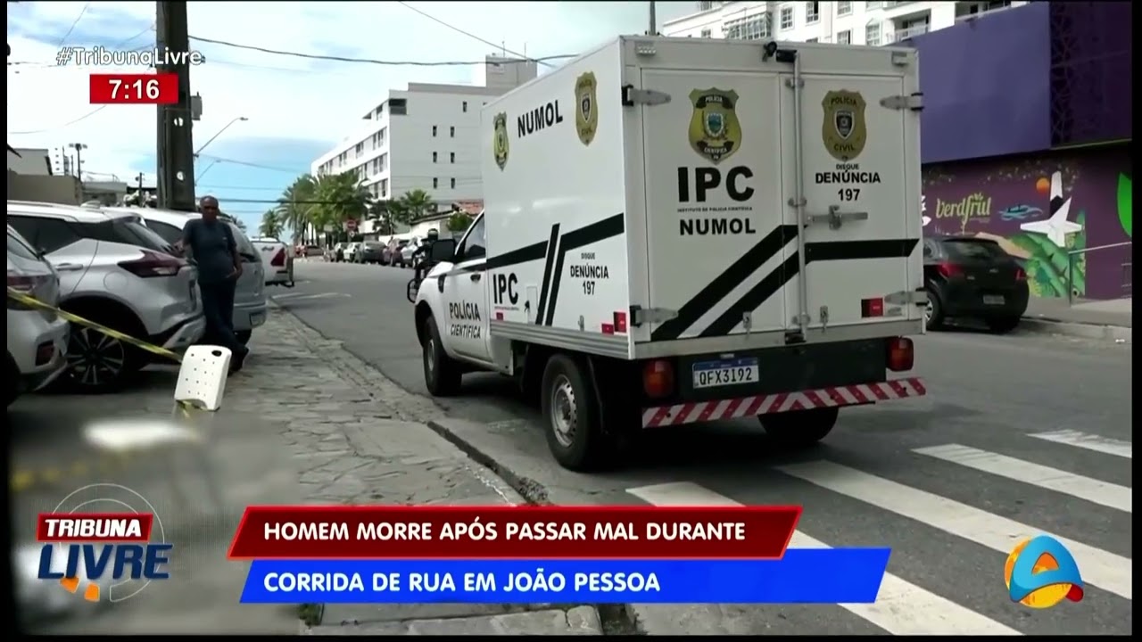 Tribuna Livre - Homem morre ap&oacute;s passar mal durante corrida de rua em Jo&atilde;o Pessoa