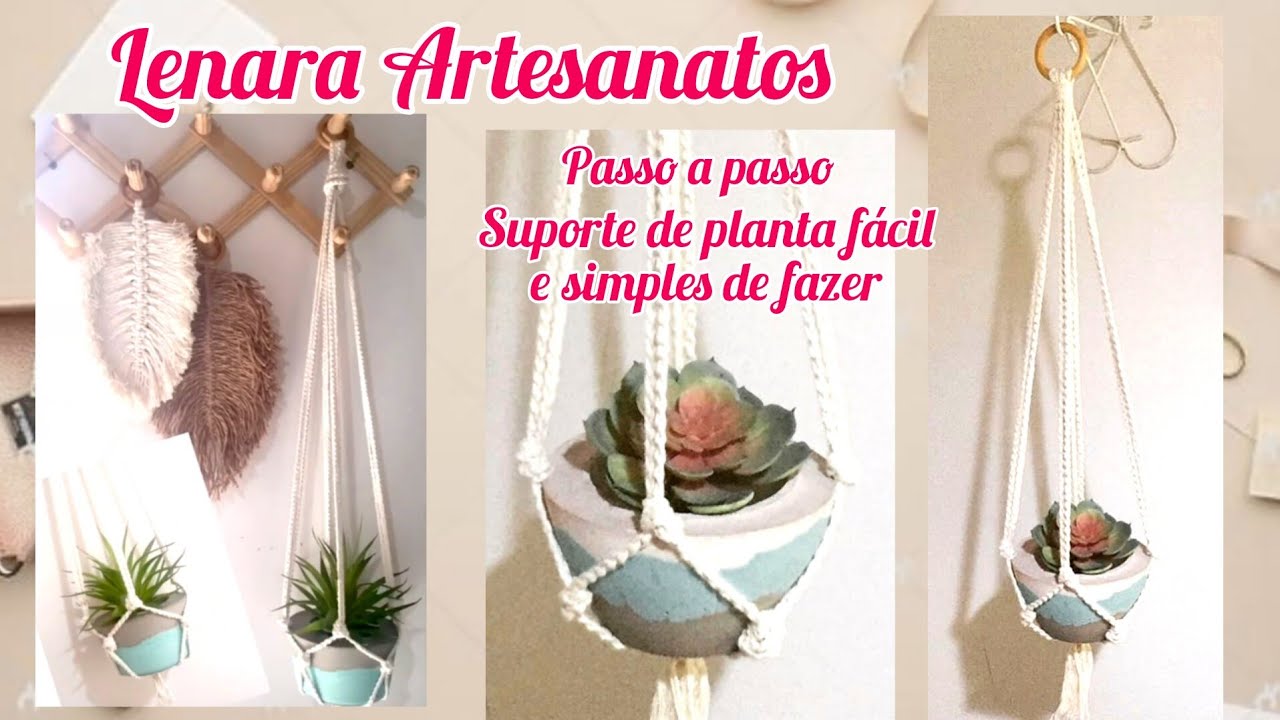 Faça você mesmo passo a passo suporte de planta simples e fácil de fazer 