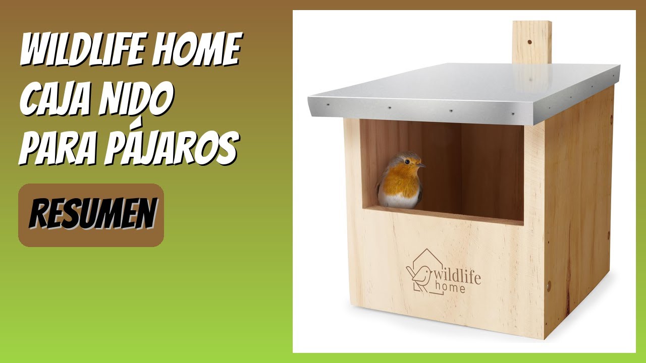 RESE&Ntilde;A (2026) : Wildlife Home Caja Nido para P&aacute;jaros. DETALLES