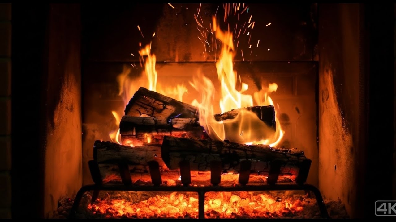 Warm Jazz Lounge 🔴 LIVE | Crackling Fire Sounds