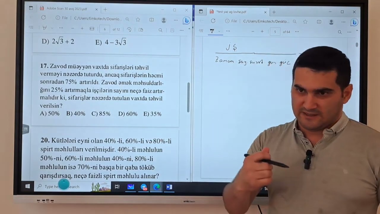 Nizami müəllim l Riyaziyyat sual izahı