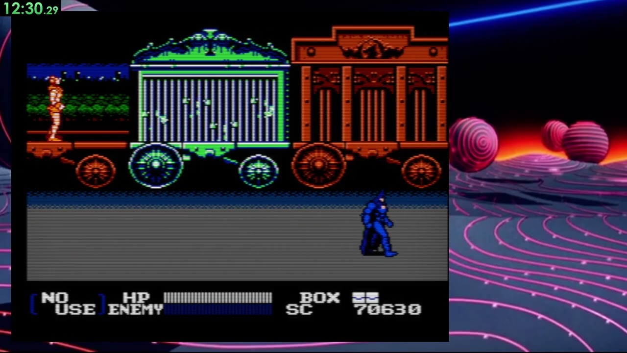 Batman Returns. NES. Speedrun 23:29  (With turbo buttons) Emul.