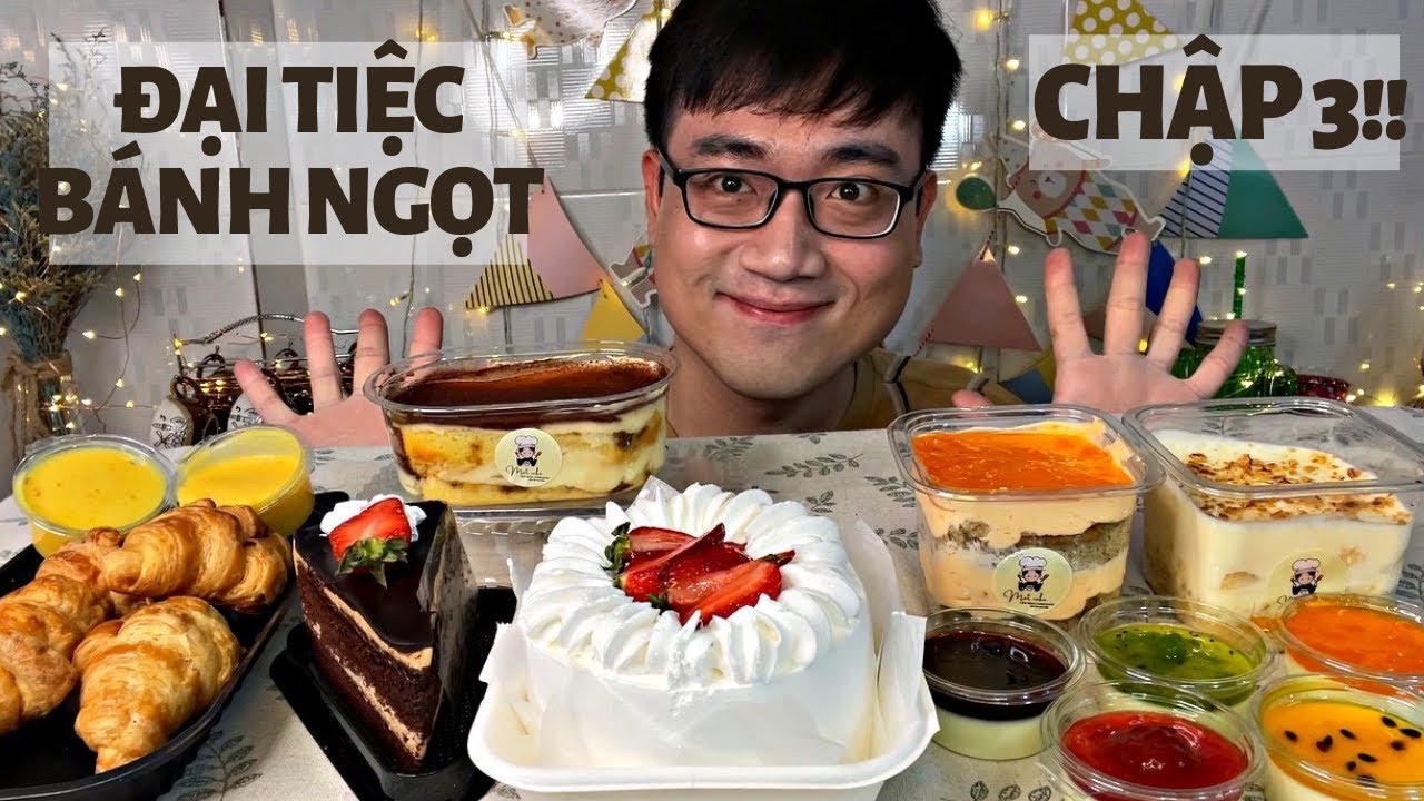 Mukbang Bánh Ngọt Bento Dâu 🍰 Bánh Chocolate 🍰 Tiramisu 🍰 Phô Mai Bắp 🍰Panna Cotta 🍰Croissant Sốt PM