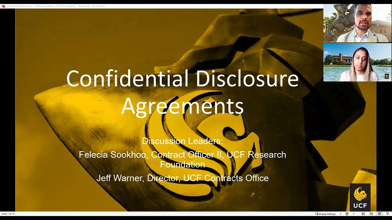 Confidential Disclosure Agreements