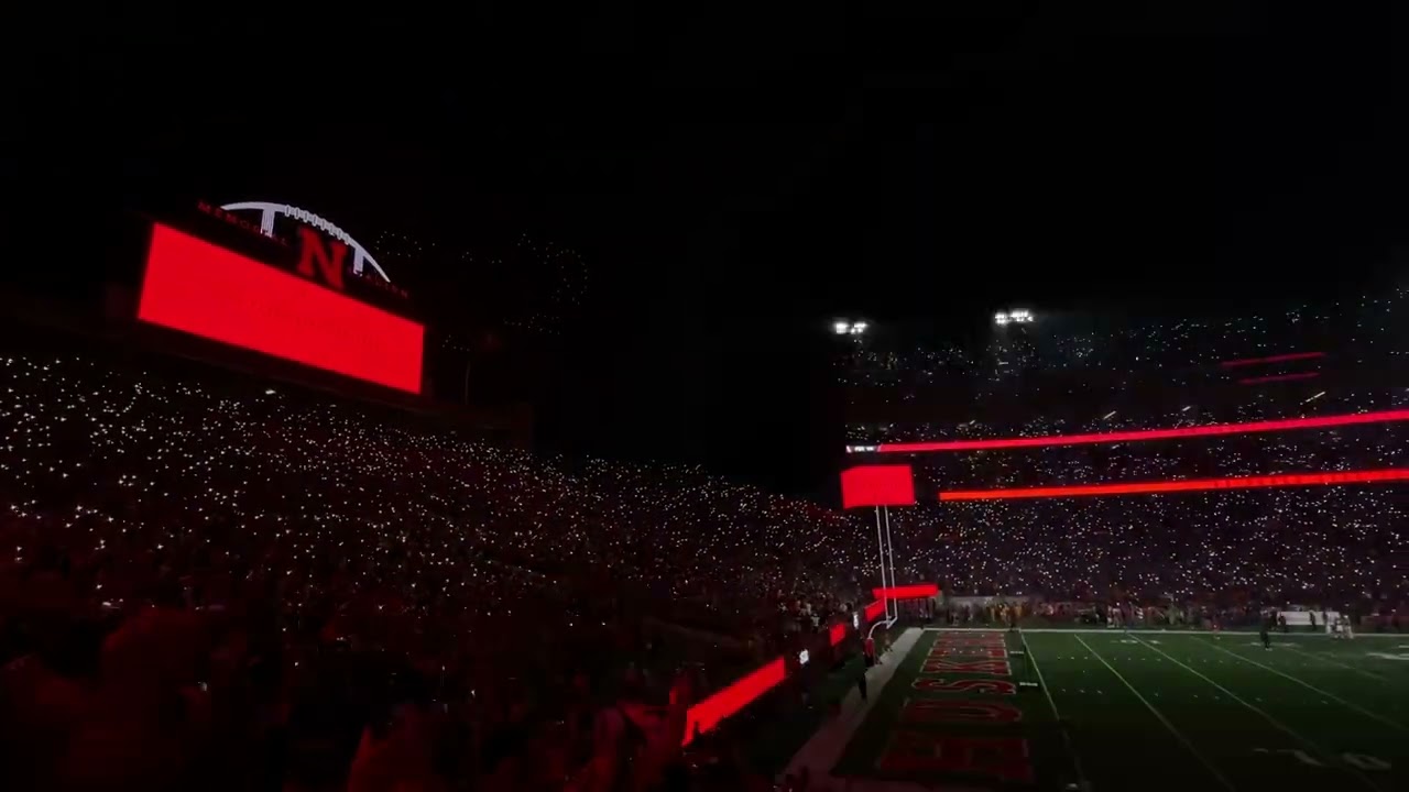 Nebraska vs Northern Illinois Light Show