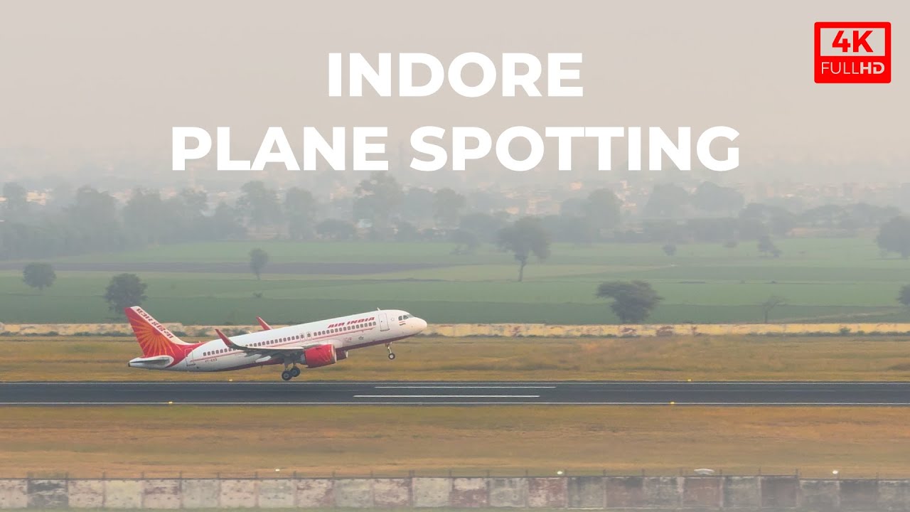 Plane Spotting at Indore Airport | 4K