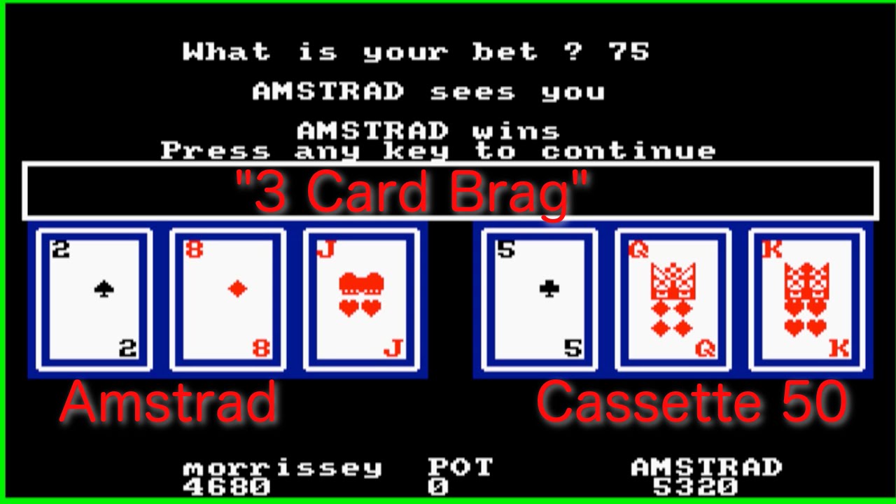 3 Card Brag (Amstrad Cassette 50 Game 24)
