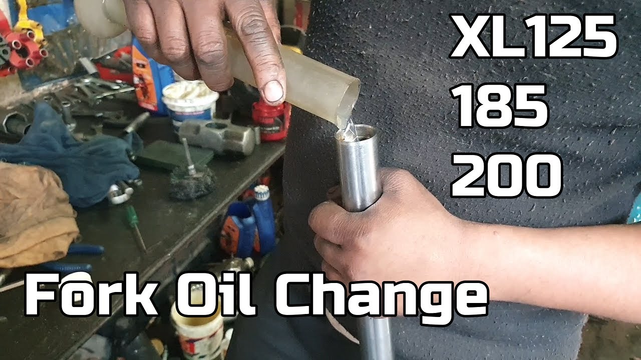 Fork Oil Change-XL125,185,200,XR,TLR Honda フロントサスオイル交換方法
