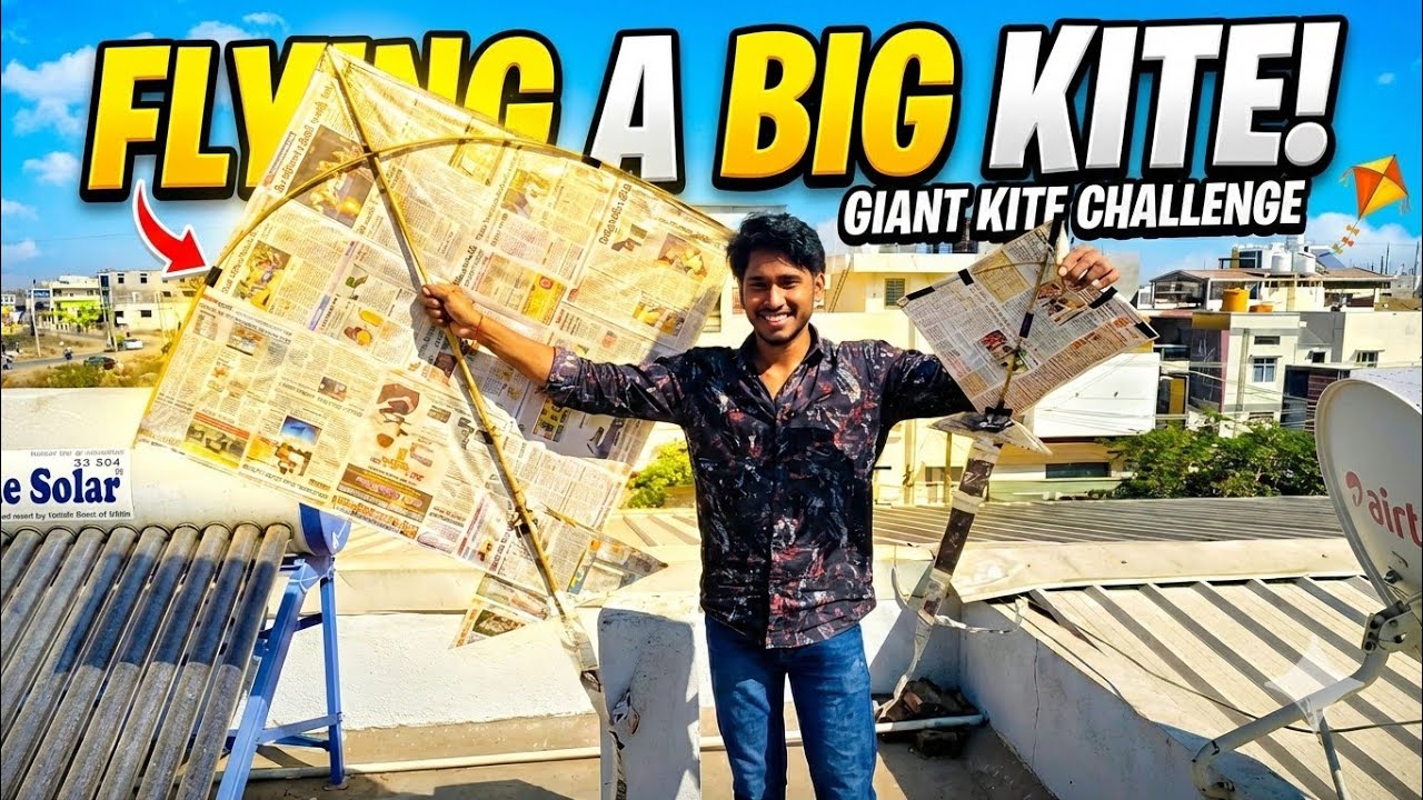 Making & Flying a Huge Kite on Republic Day! 🪁🇮🇳 | Big Kite Experiment