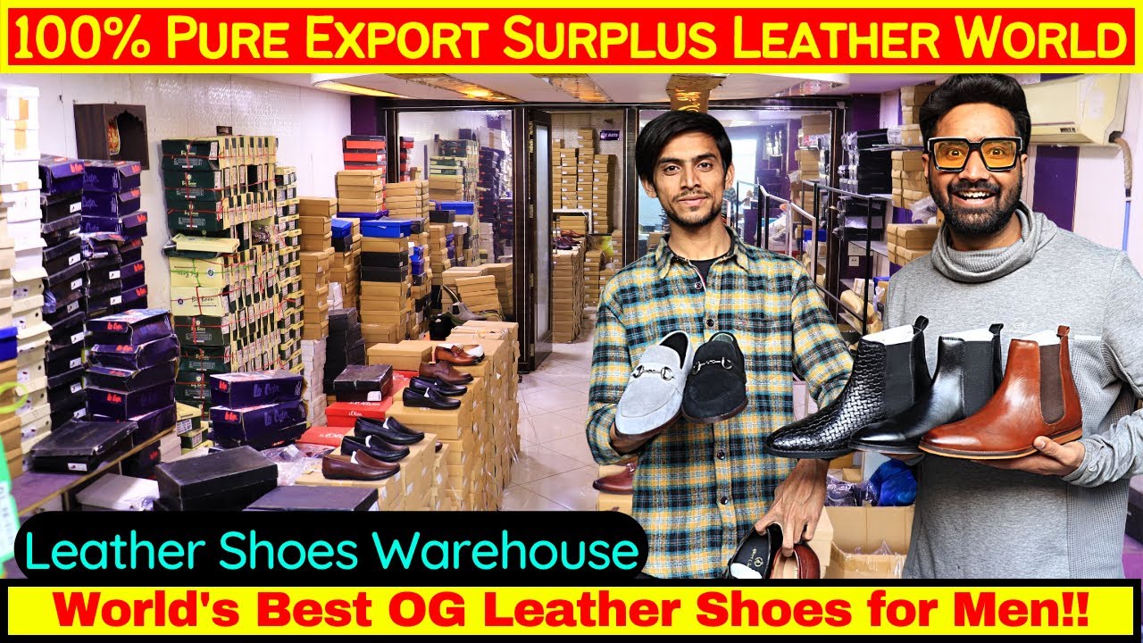 World's Best OG Export Surplus Leather Shoes for Men!! Jaipur Pure Leather Shoes Wholesale Market