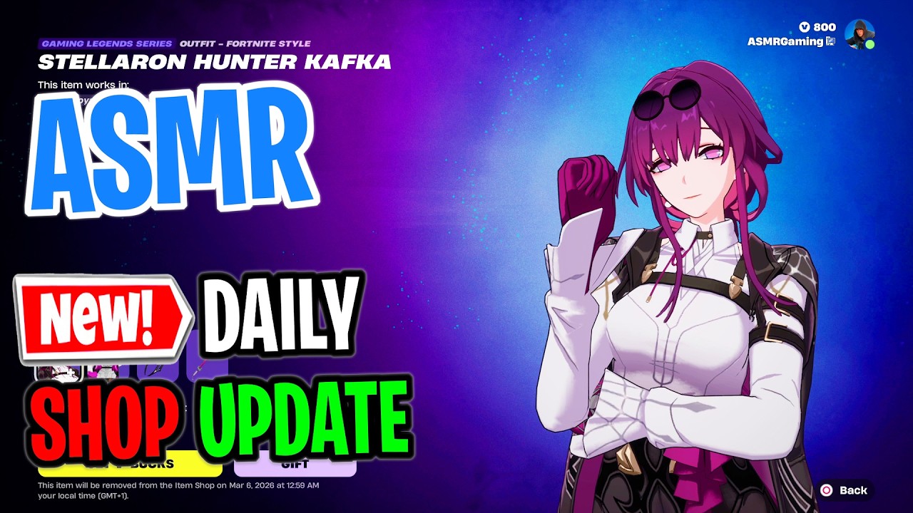 ASMR Fortnite Shop NEW Honkai Star Rail Skins! Daily Update Today 🎮🎧 Relaxing Whispering 😴💤