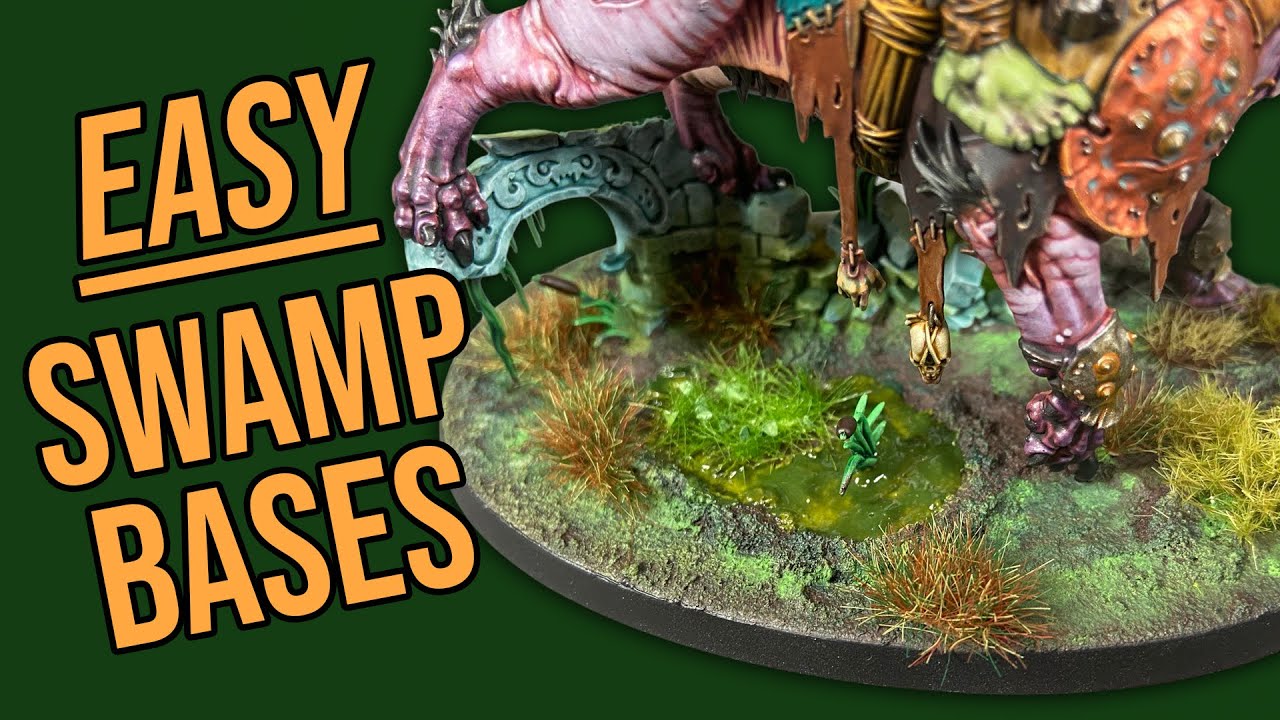 How to Make a Swamp Base for Miniatures - Warhammer Orruk Kruleboyz