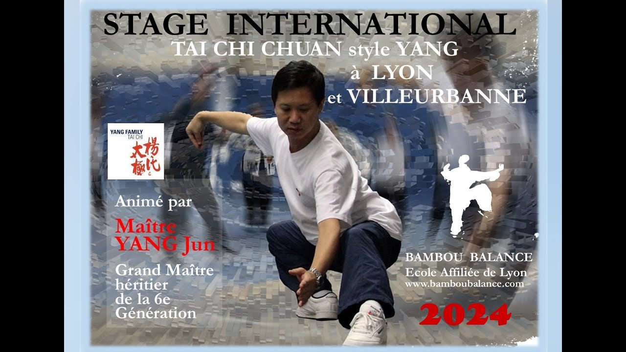 2024  LYON  SEMINAIRE DE TAI CHI CHUAN style YANG avec GM YANG JUN  et  Ecole Affiliée de Lyon