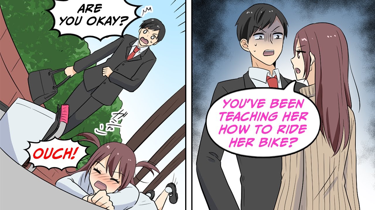 I helped a girl who fell off her bike. When I dropped her off, her older sister appeared [Manga Dub]