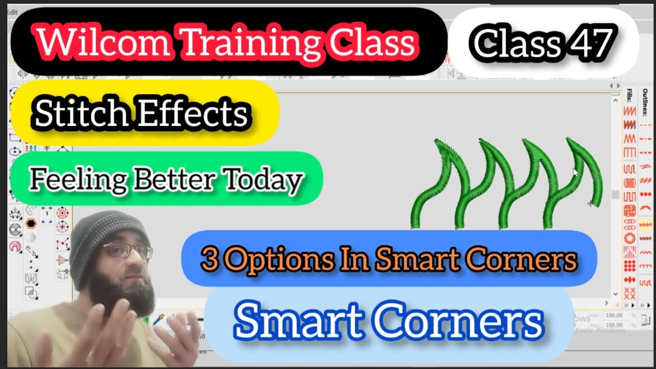 Wilcom Training Class || Stitch Effects || Smart Corners || Class 47