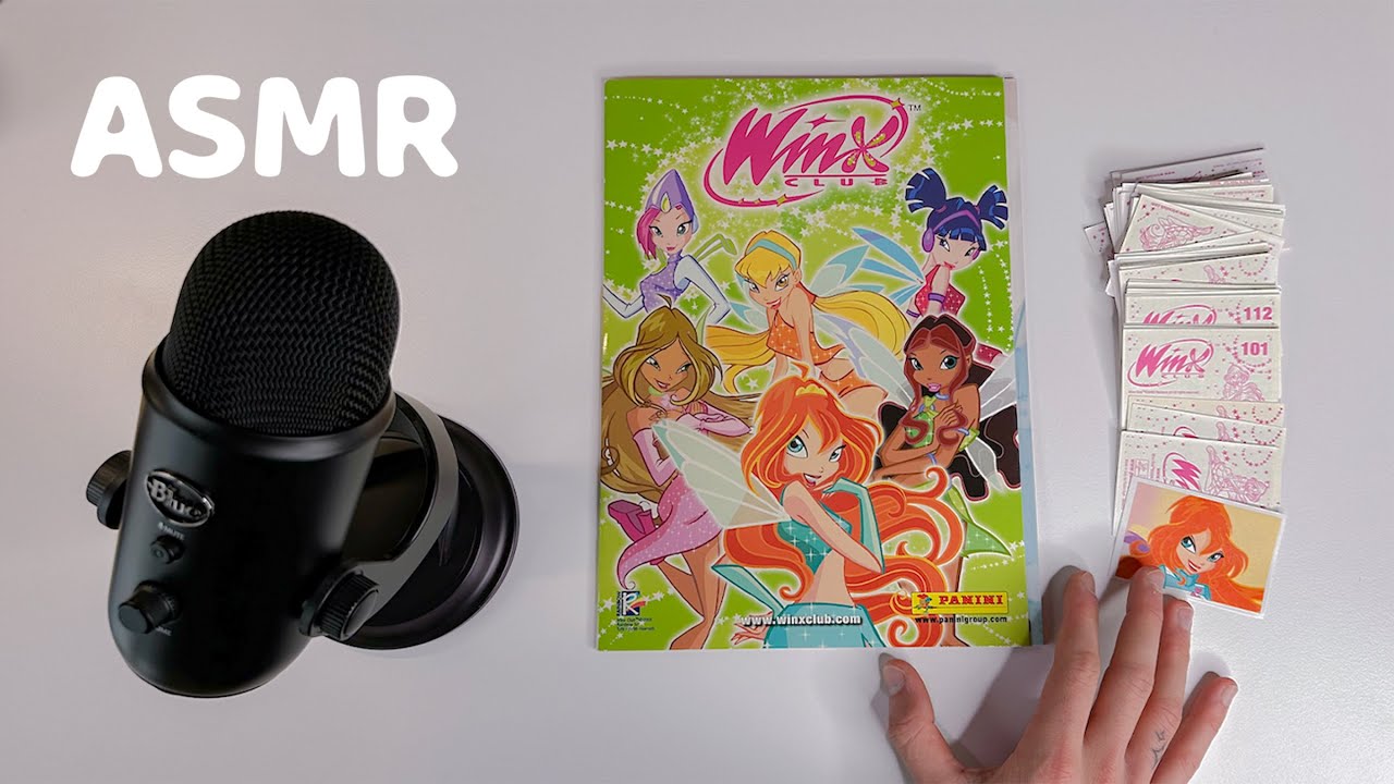 [ASMR] L'album di figurine delle Winx ✨ - sticky and paper sounds