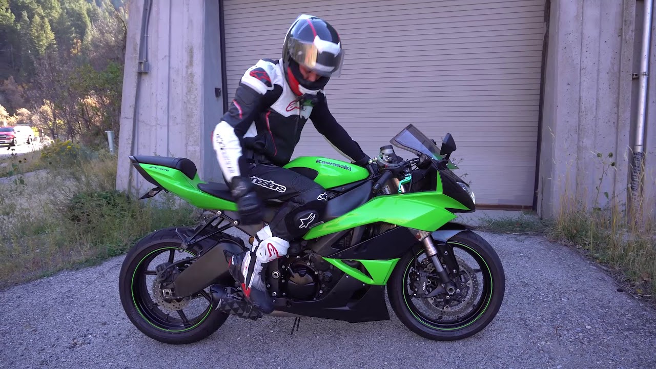 KAWASAKI ZX6R Two Brothers Carbon Exhaust Sound Exhaust Rev and Fly By
