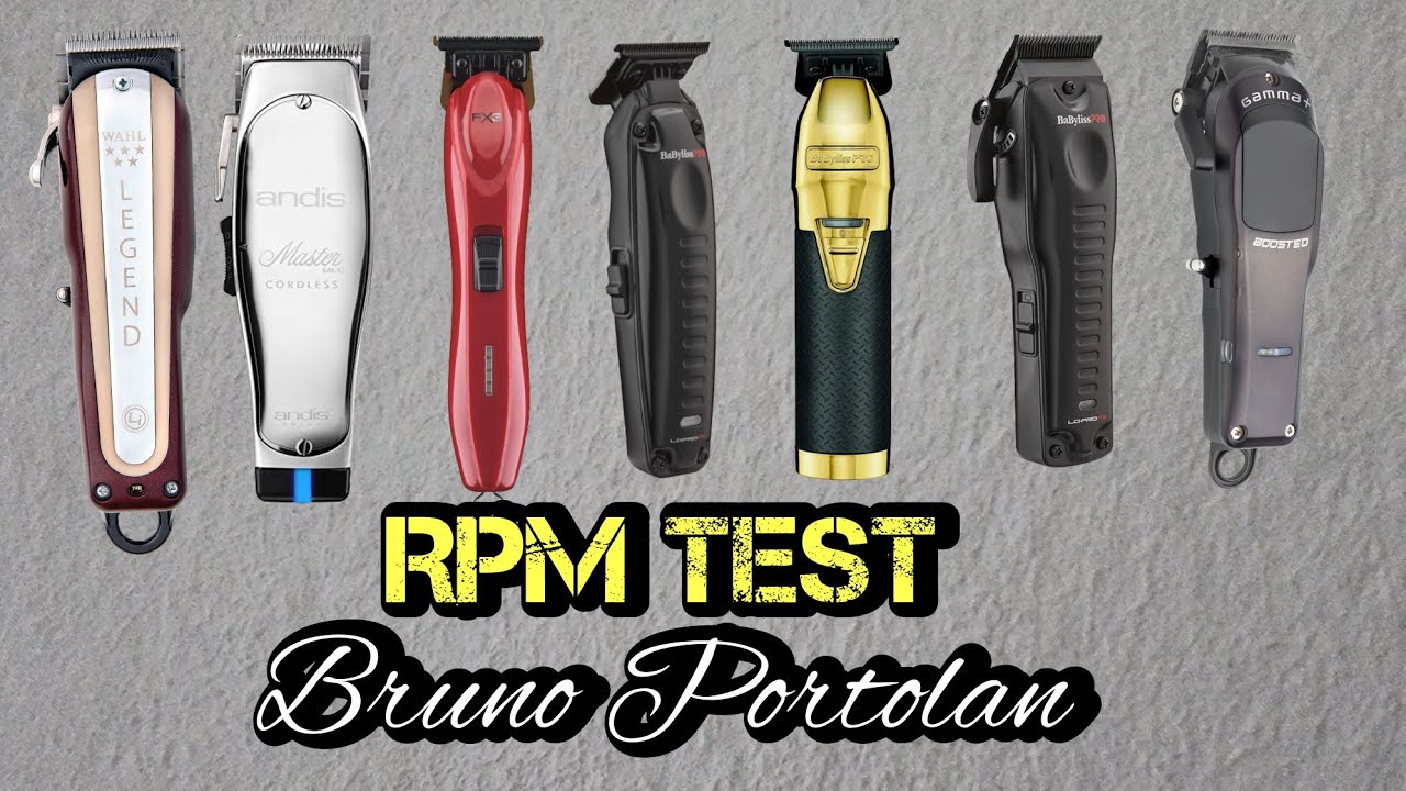 @BrunoPortolan RPM Test of Wahl Cordless Legend, Andis Master, Babyliss and Gamma+ Boosted rpm