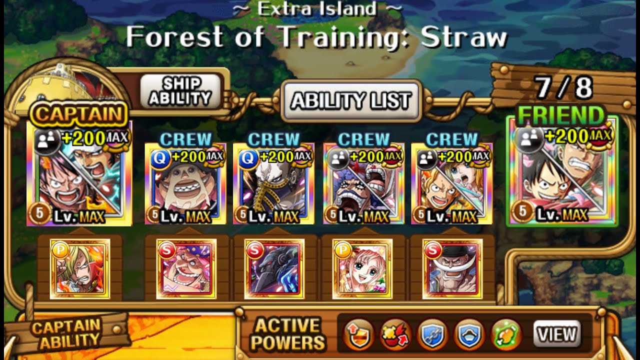 [OPTC] law luffy/luffy zoro vs hawkins forest (no Vivi Rebecca)