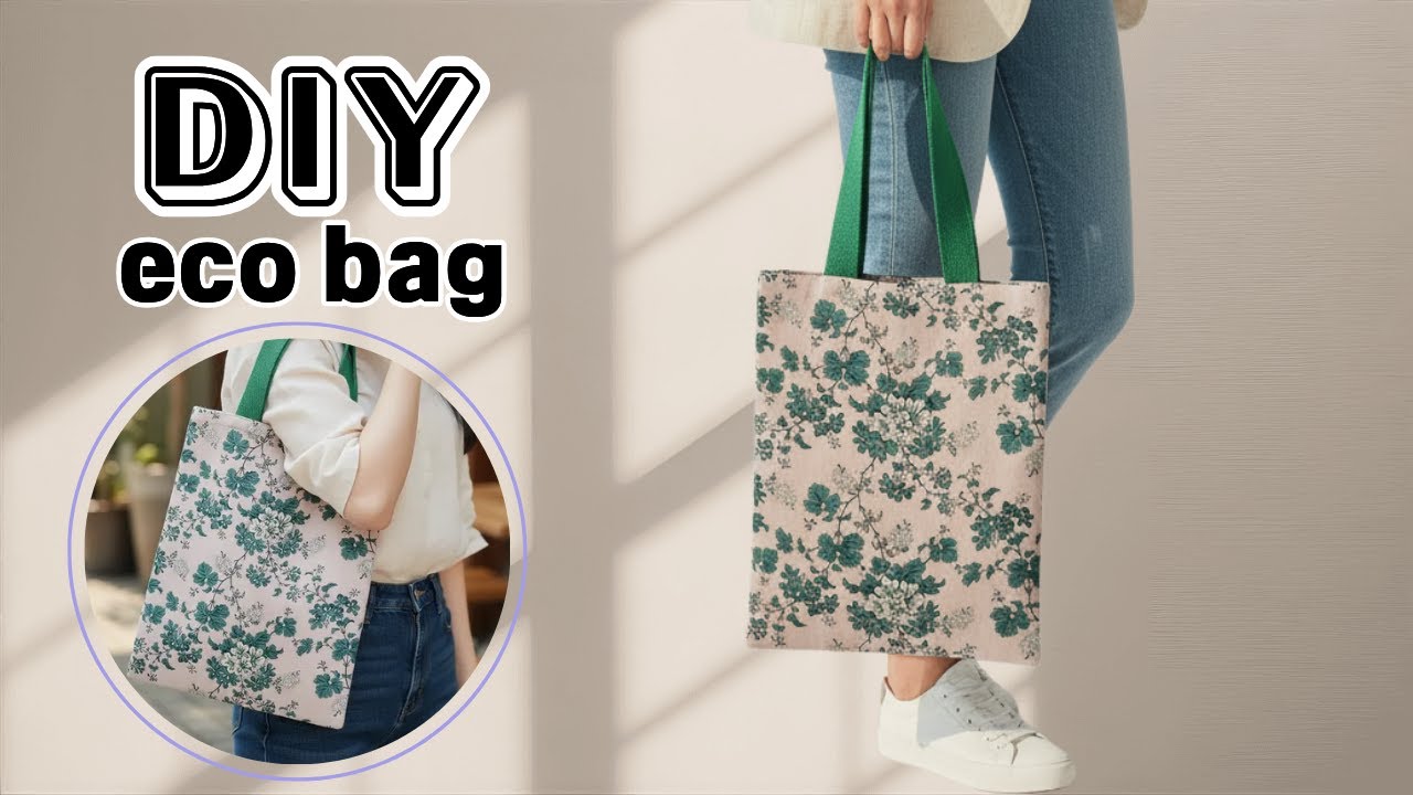 DIY eco bag  / 안감있는 에코백 / 초보자도 쉽게 만들어요 / how to make a eco bag