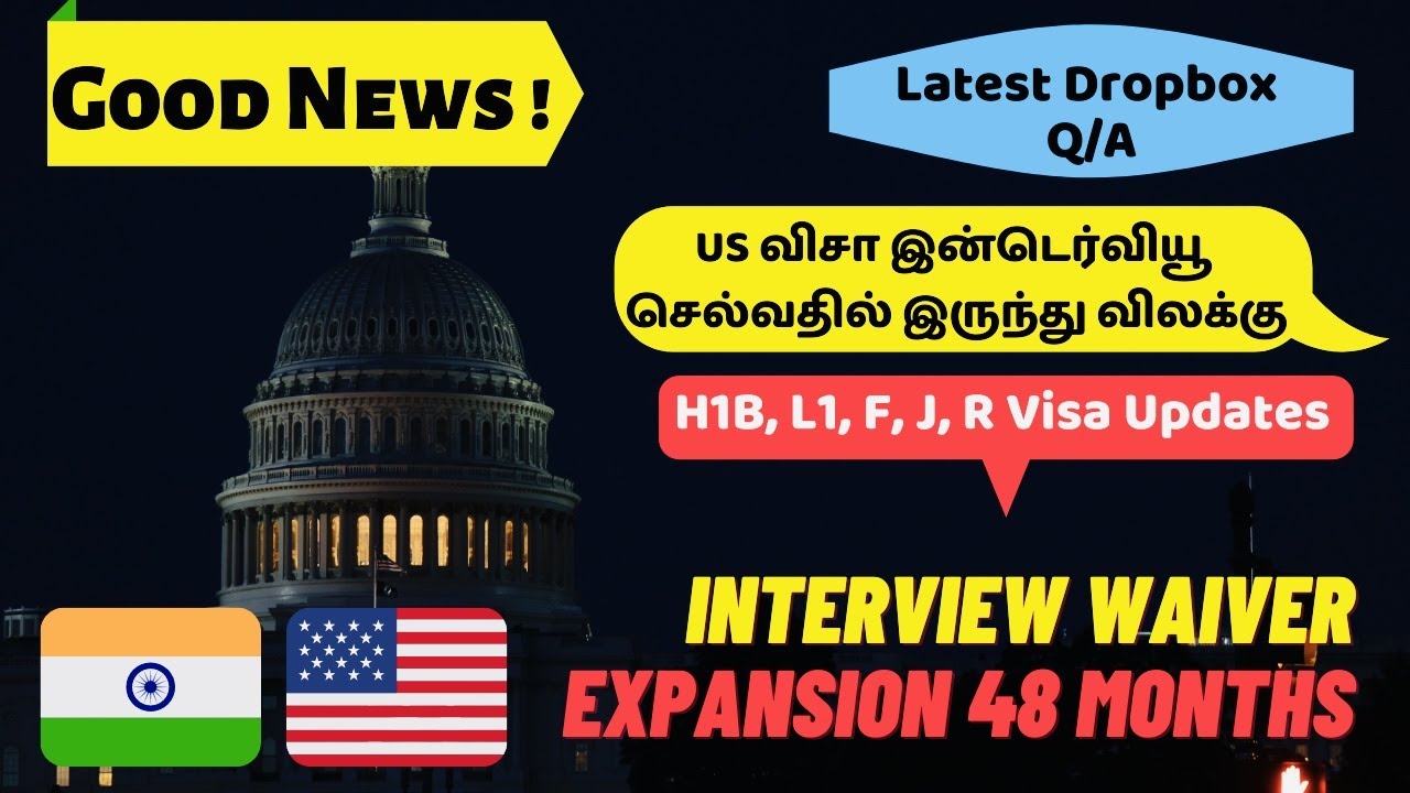 Good News for US Visa Stamping in India | Dropbox Eligibility Extended | US Consulate Chennai Update