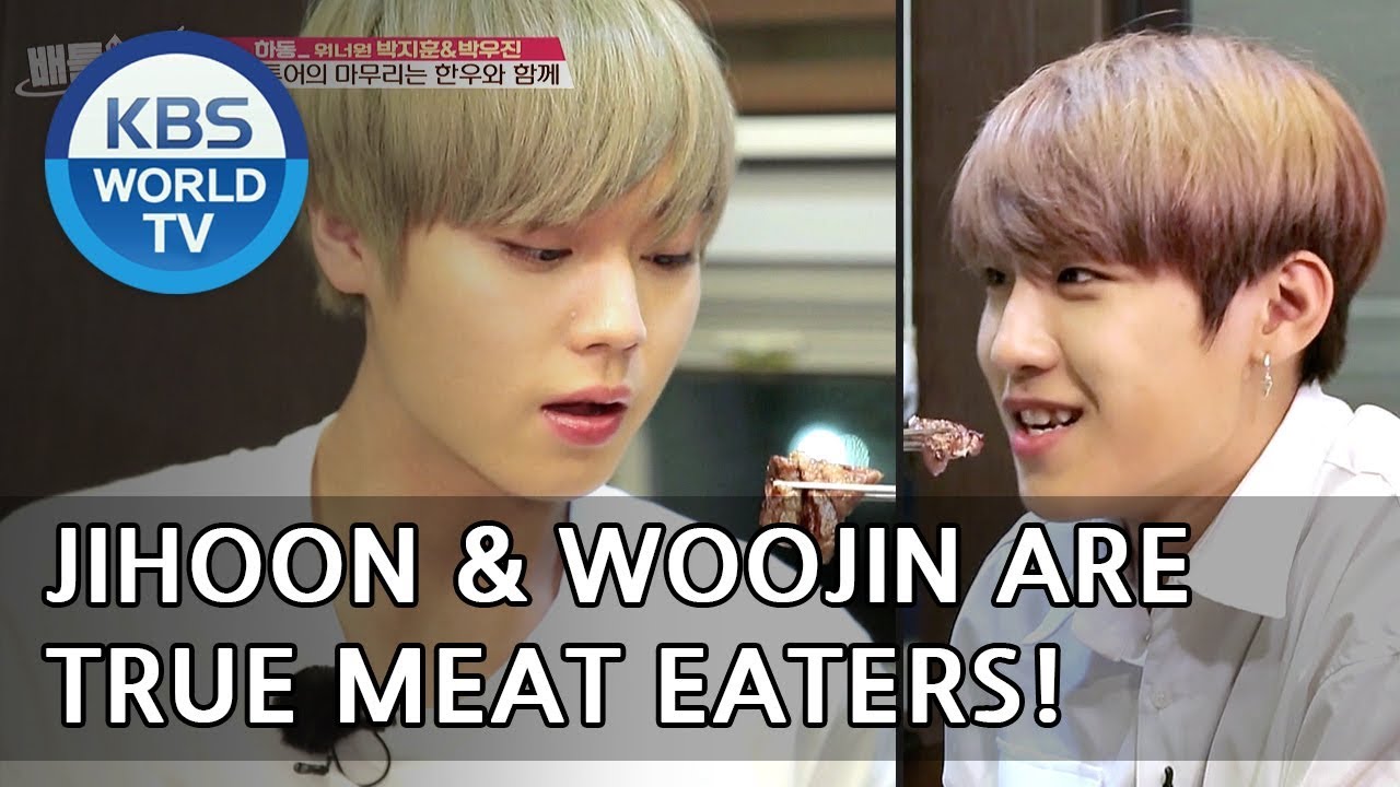 Woojin and Jihoon are true meat eaters XD  [Battle Trip/2018.05.20]