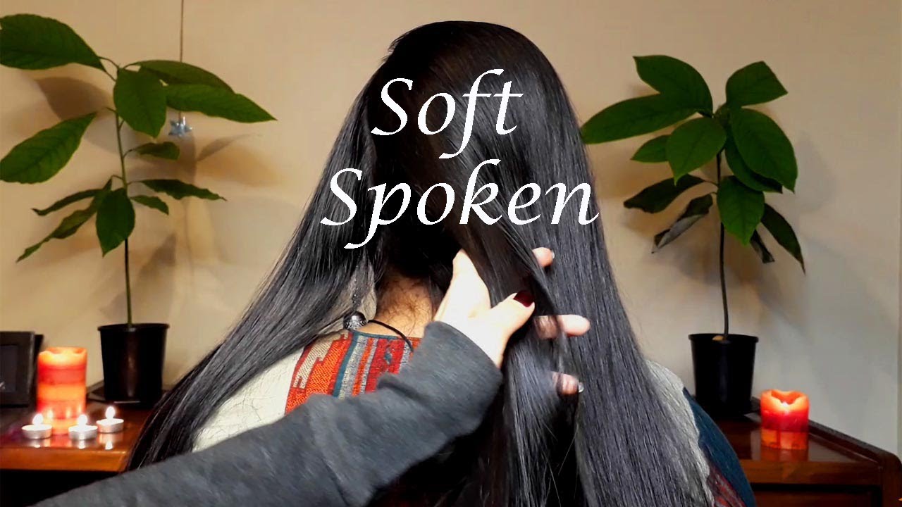 Soft spoken brushing and playing with long hair [ASMR]