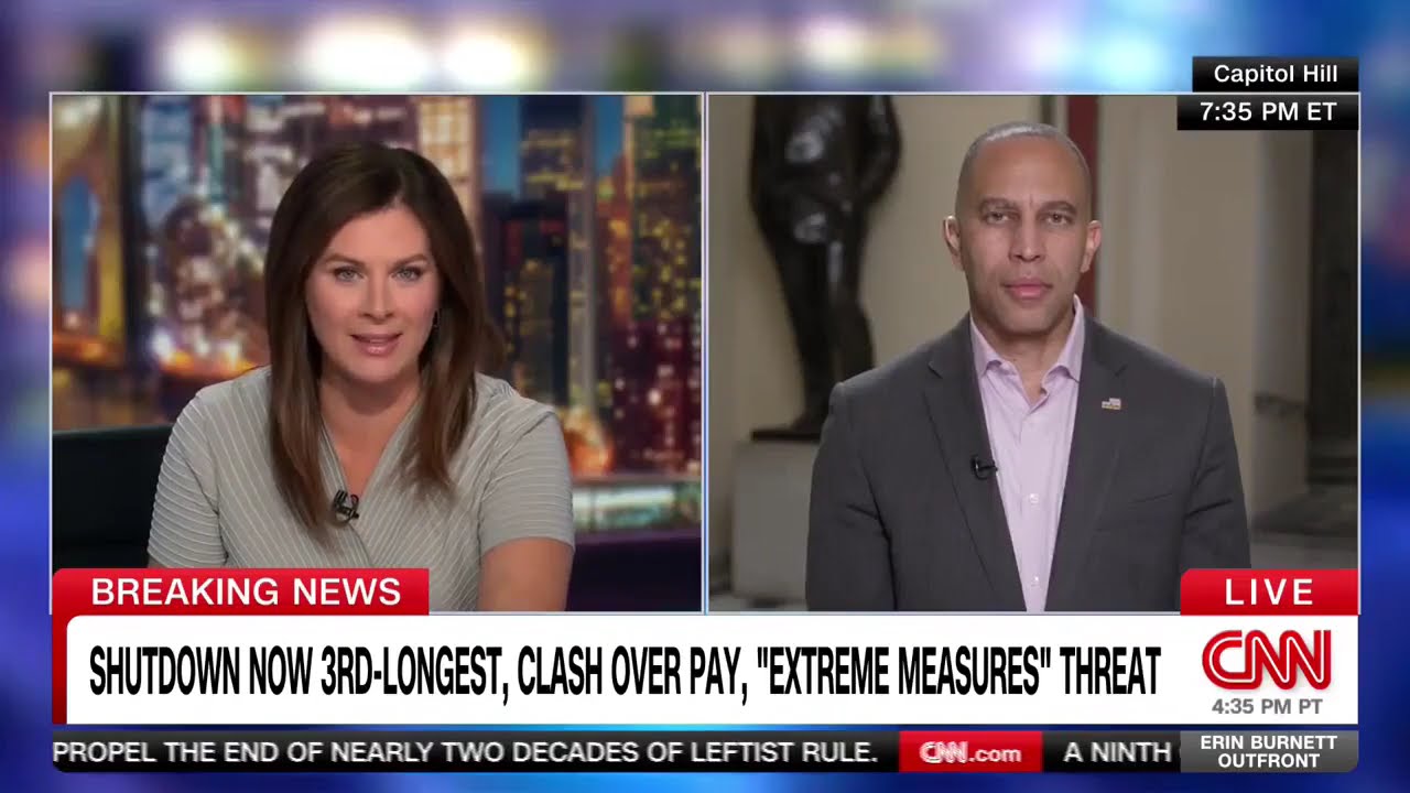 Лидер Джеффрис в программе &laquo;Erin Burnett OutFront&raquo; на CNN