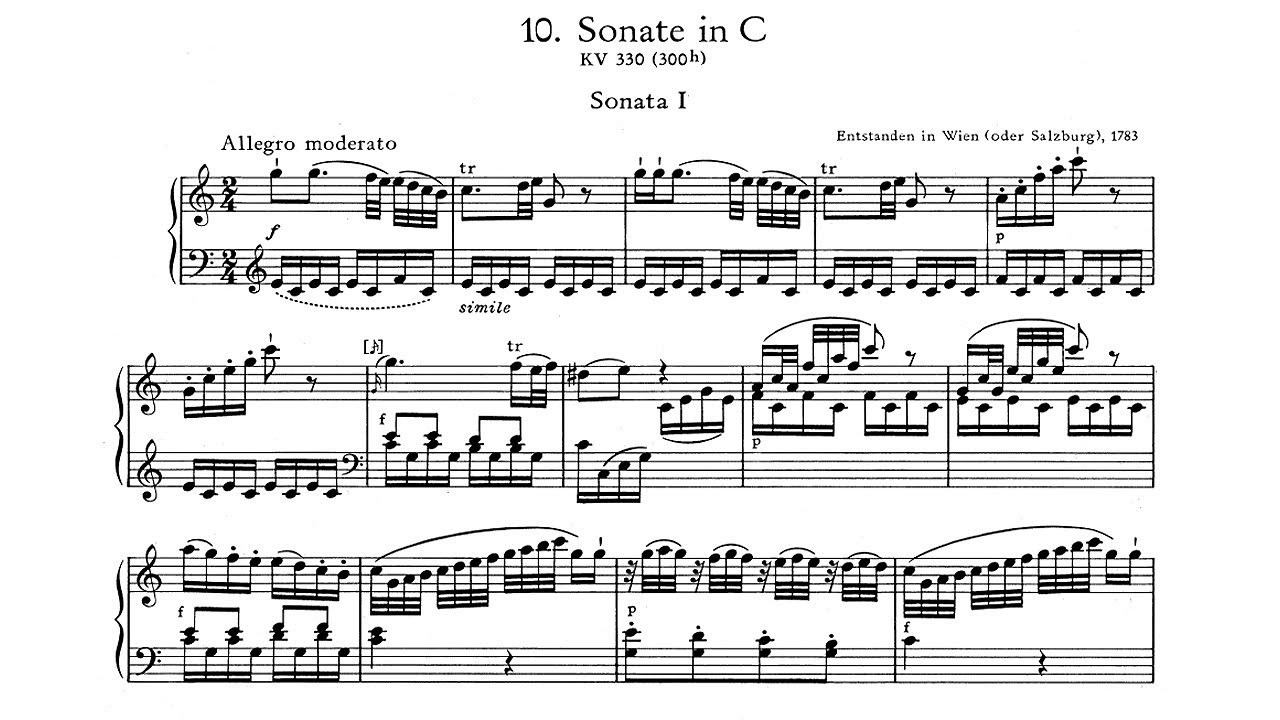Mozart: Piano Sonata No. 10 in C major K 330 - Christoph Eschenbach, 1970 - DG 2561 069