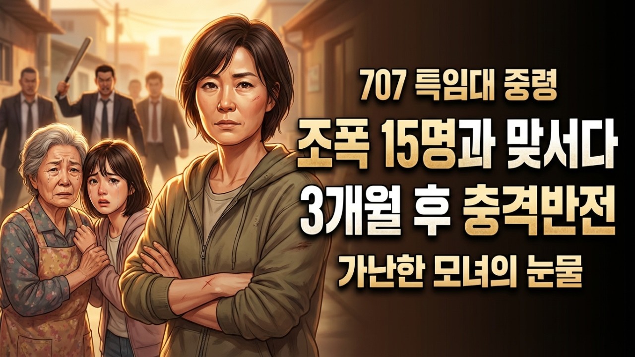 휴가 나온 707 특임대 중령, 15명 조폭과 맞서 가난한 모녀를 구했다. 3개월 후, 그녀가 골목으로 돌아왔을 때 모두가 충격에 빠졌다.