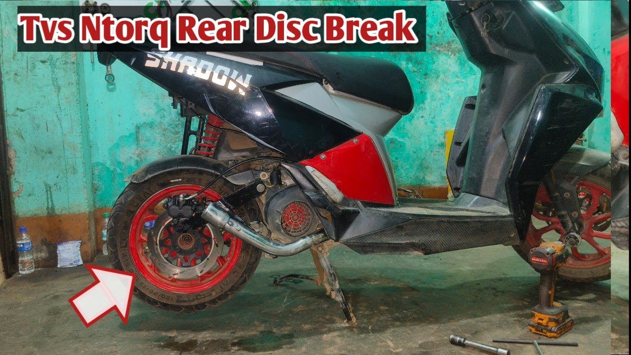 TVS Ntorq Rear Disc brake First Time In YouTube