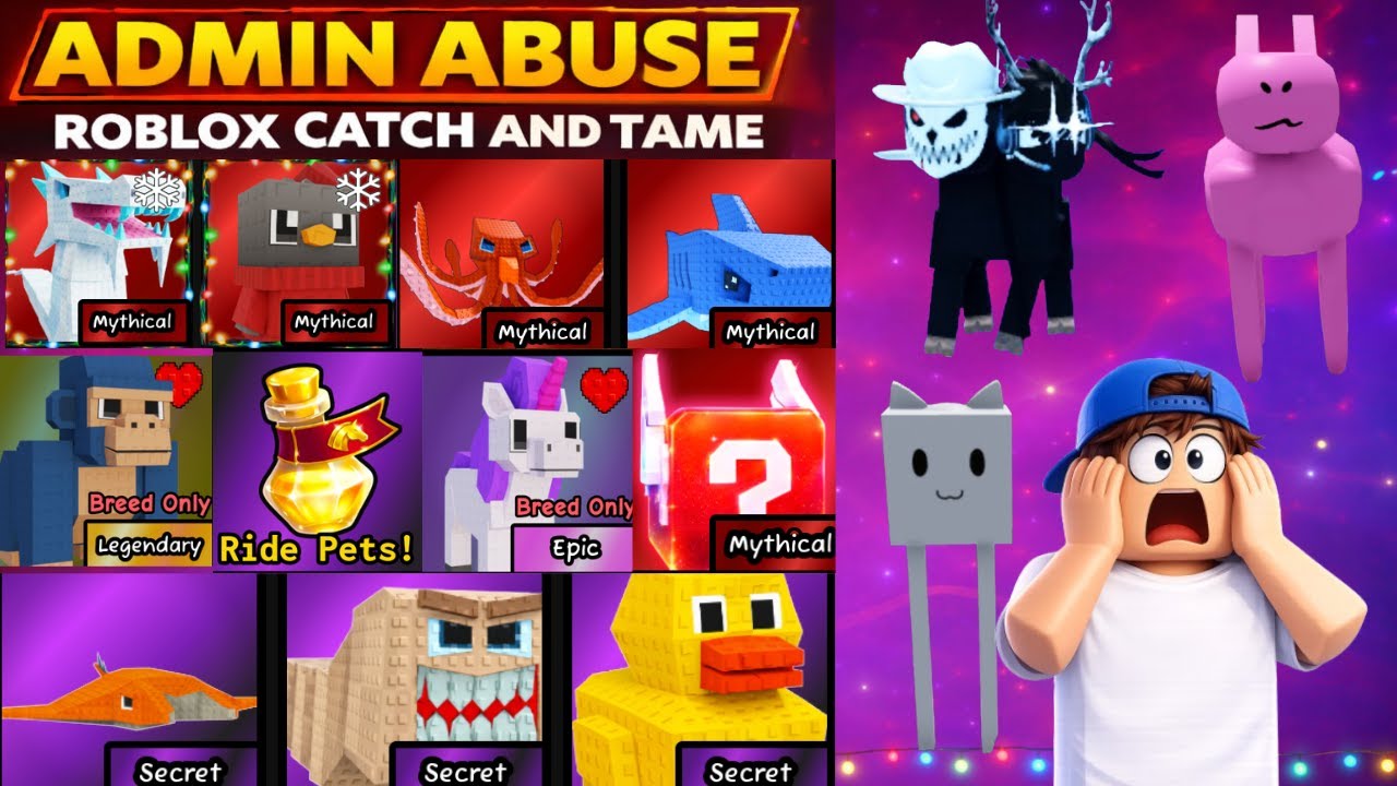 CRAZY ADMIN ABUSE FULL HIGHLIGHTS 😱 | SECRET PETS + OP GIFTS! | Roblox Catch & Tame