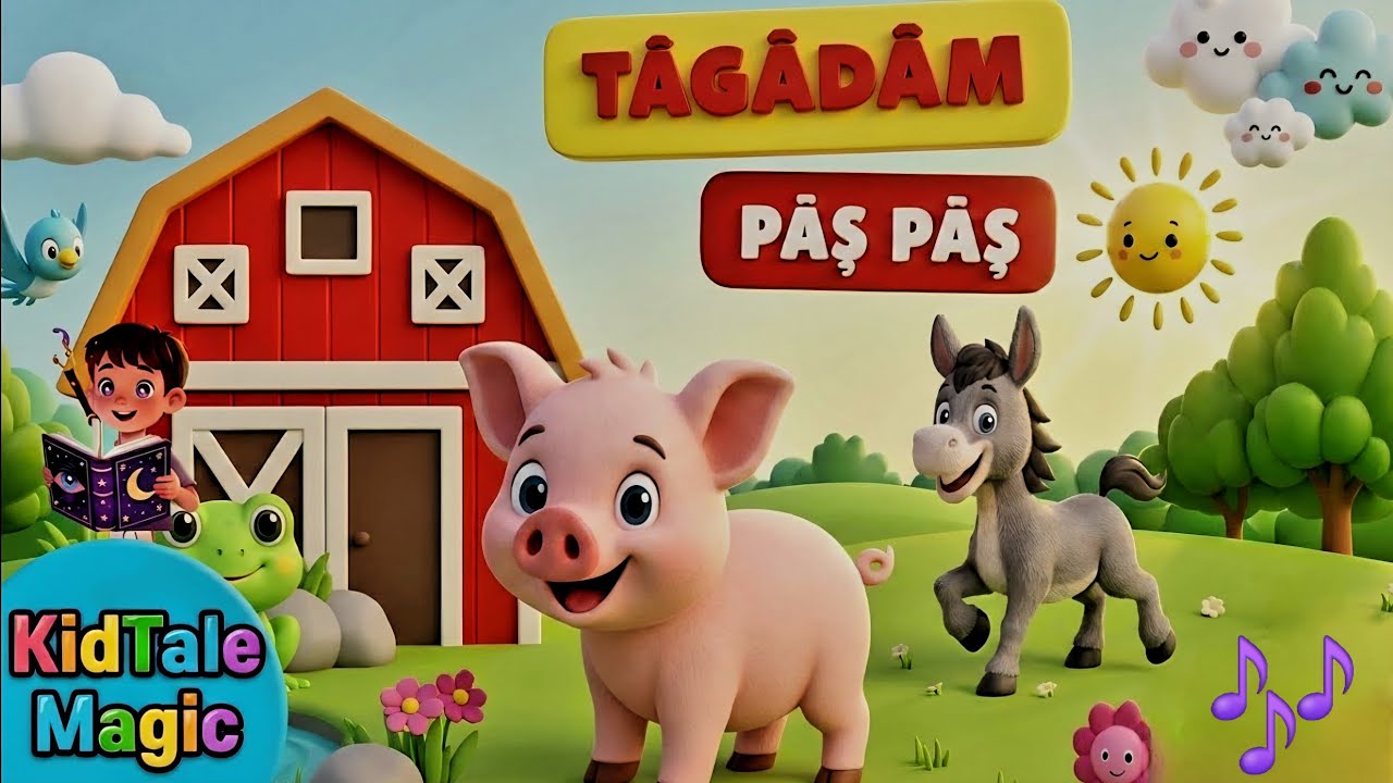Tagadam Pas-Pas | Fun Animal Sounds Nursery Rhyme for Kids