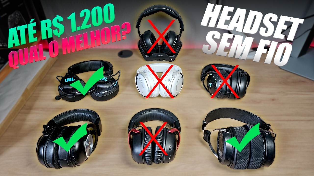 Qual o melhor headset sem fio para comprar ATÉ R$1.200? JBL, Logitech, HyperX ou um Chinês?