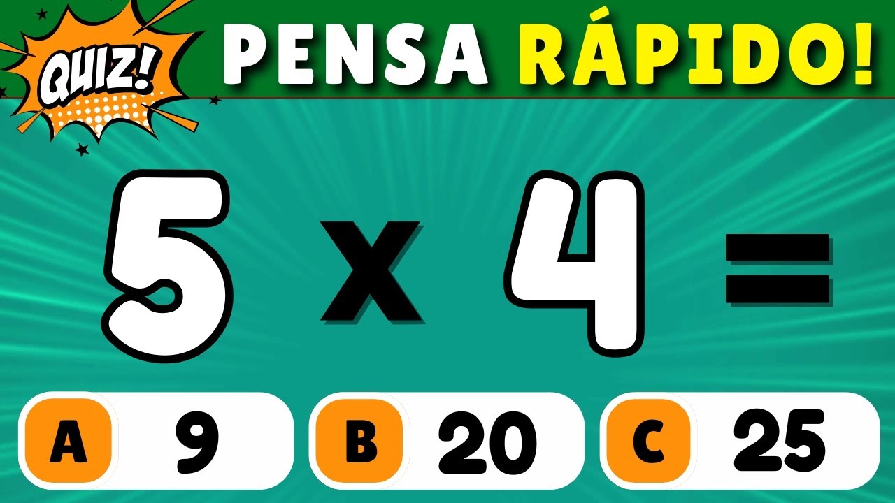 🏆 Quiz de Matemática com Multiplicação #2 [VOCÊ CONSEGUE ACERTAR TODAS]